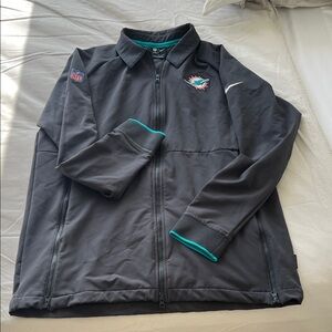 NFL Miami Dolphins Charcoal Unisex Zip Up Jacket